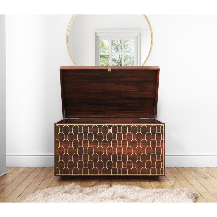 Dejan Dark Wood with Gold Inlay Trunk