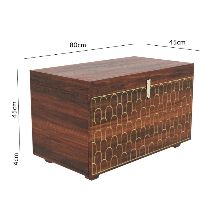 Dejan Dark Wood with Gold Inlay Trunk