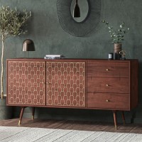 Large Solid Mango Wood Sideboard with Drawers - Dejan