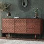 Large Solid Mango Wood Sideboard with Drawers - Dejan