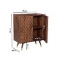 Small Sideboard in Solid Mango Wood with Gold Inlay - Dejan