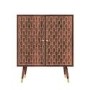 Small Sideboard in Solid Mango Wood with Gold Inlay - Dejan