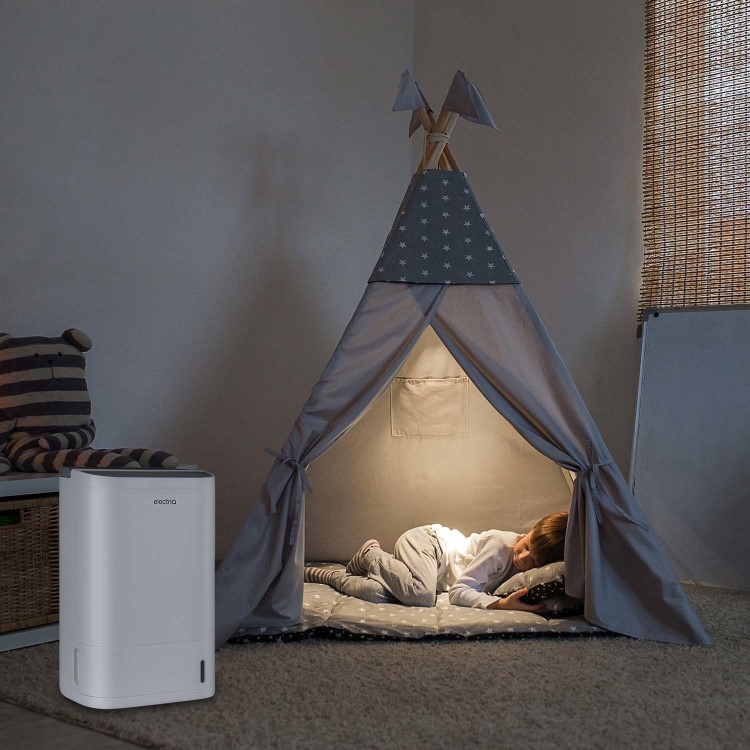 electriQ 8 Litre Smart App Alexa Desiccant Dehumidifier with Heater and Ioniser 