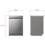 Refurbsihed LG TrueSteam QuadWash DF222FPS 14 Place Freestanding Dishwasher Silver
