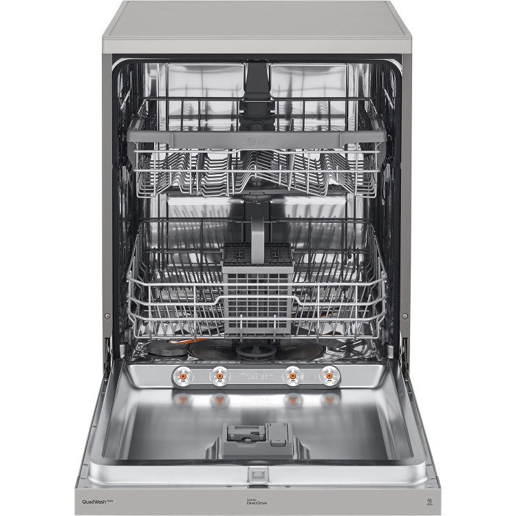 Refurbsihed LG TrueSteam QuadWash DF222FPS 14 Place Freestanding Dishwasher Silver