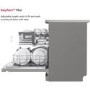 Refurbsihed LG TrueSteam QuadWash DF222FPS 14 Place Freestanding Dishwasher Silver