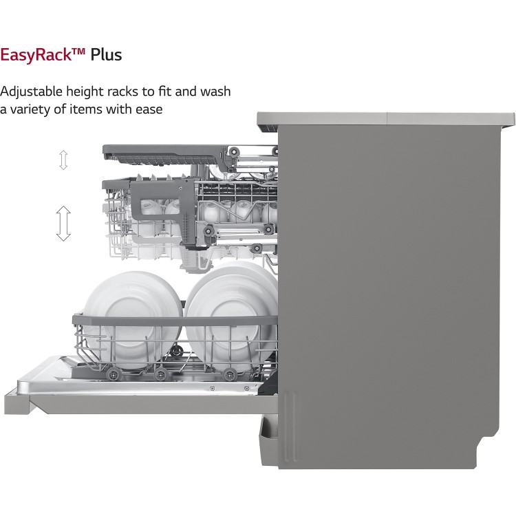 LG TrueSteam Freestanding Dishwasher - Silver