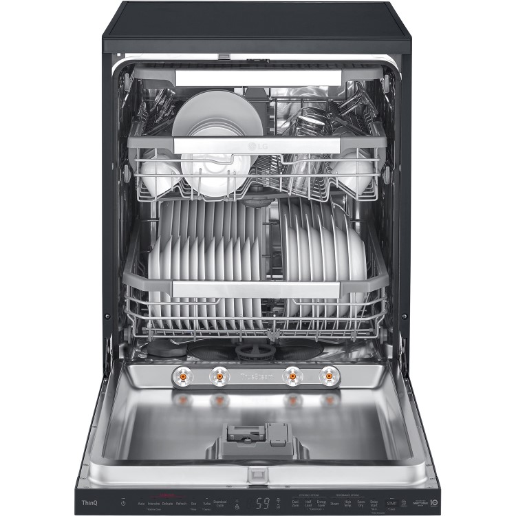 LG TrueSteam 14 Place Settings Freestanding Dishwasher - Black