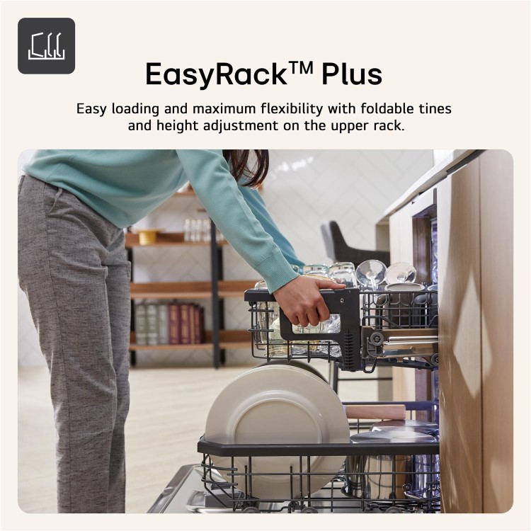 LG TrueSteam Freestanding Dishwasher - Smart Wi-Fi A-Rated - Black