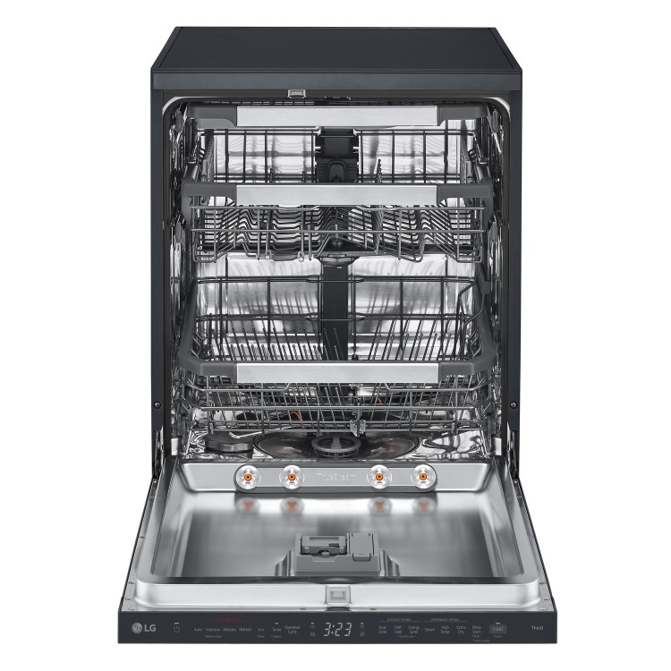 LG TrueSteam Freestanding Dishwasher - Smart Wi-Fi A-Rated - Black