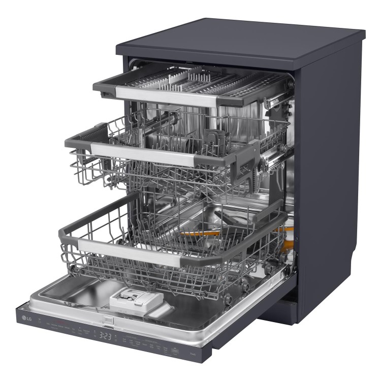 LG TrueSteam Freestanding Dishwasher - Smart Wi-Fi A-Rated - Black