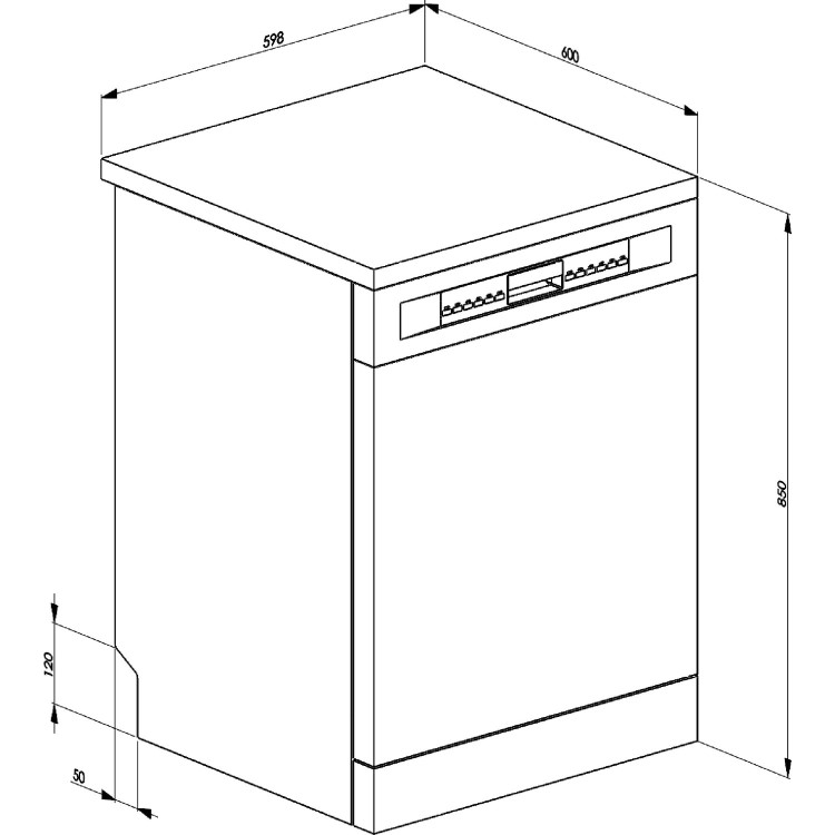 Smeg DFD6132X-2 13 Place Freestanding Dishwasher - Stainless Steel