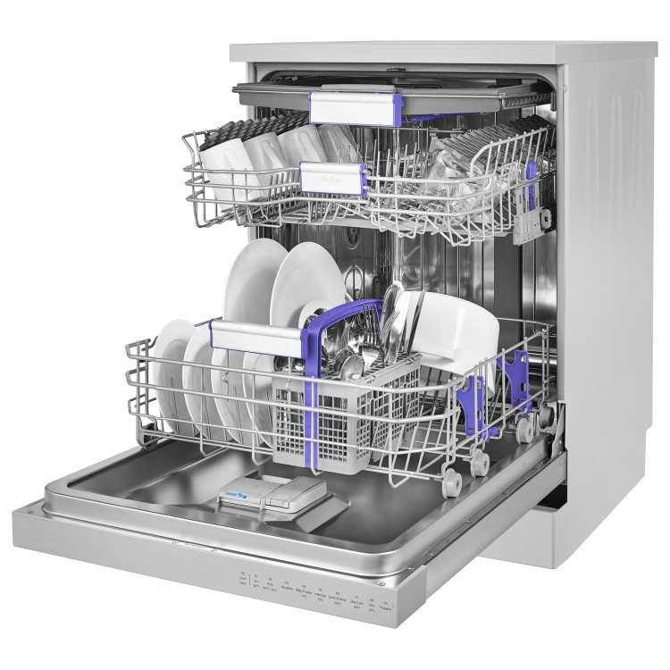 Beko DFN39530X 15 Place Freestanding Dishwasher With Cutlery Tray - Stainless Steel Look