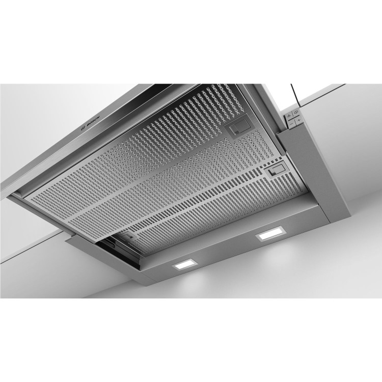 Refurbished Bosch Serie 4 DFS067A51B 60cm Telescopic Canopy Cooker Hood Stainless Steel