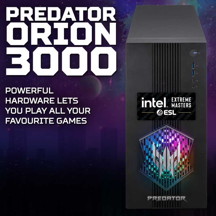 Acer Predator PO3-665 Intel Core i5 14400F 16GB RAM 512GB SSD RTX 5060 Windows 11 Gaming PC