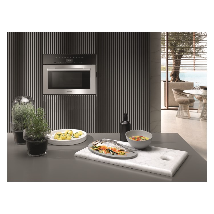 Miele ContourLine Compact Combination Steam Oven with Microwave - Clean Steel