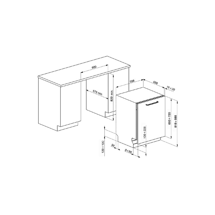 Smeg DISD13 13 Place Fully Integrated Dishwasher