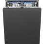 Smeg Maxi Height Integrated Dishwasher - B-Rated, Silver control panel