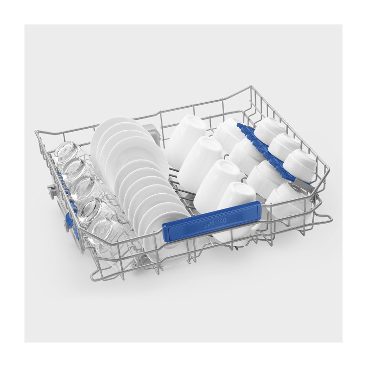 Smeg Maxi Height Integrated Dishwasher - B-Rated, Silver control panel