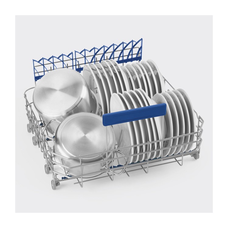 Smeg Maxi Height Integrated Dishwasher - B-Rated, Silver control panel