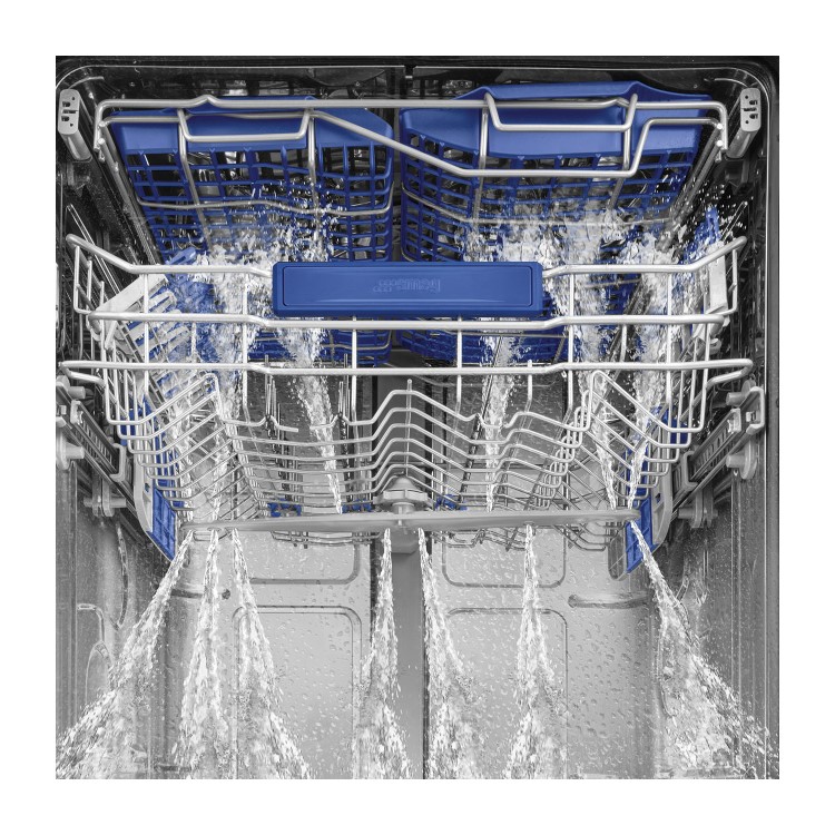 Smeg Maxi Height Integrated Dishwasher - B-Rated, Silver control panel