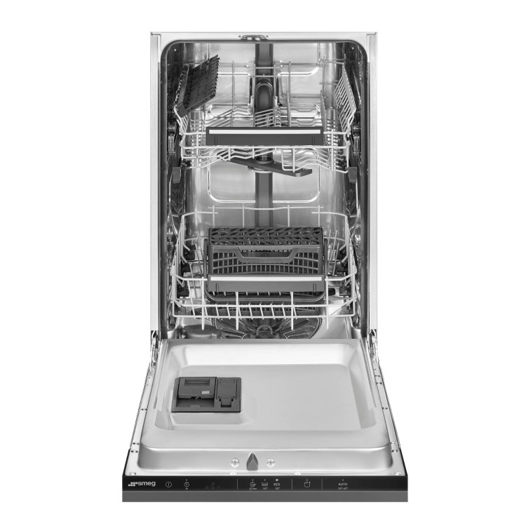 Smeg Integrated Dishwasher - Self-Cleaning D-Rated Black Control Panel