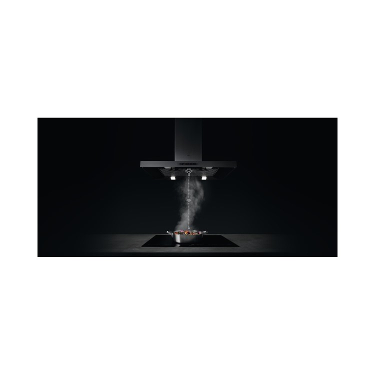 AEG 9000 Series 90cm Slimline Island Hood with Hob2Hood - Stainless Steel