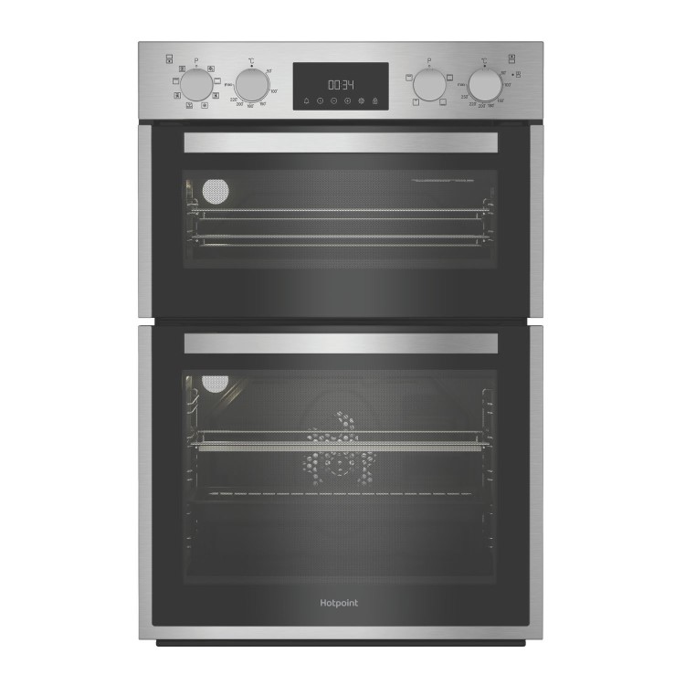 Refurbished Hotpoint DIH82DIX 60cm Double Built In Electric Oven