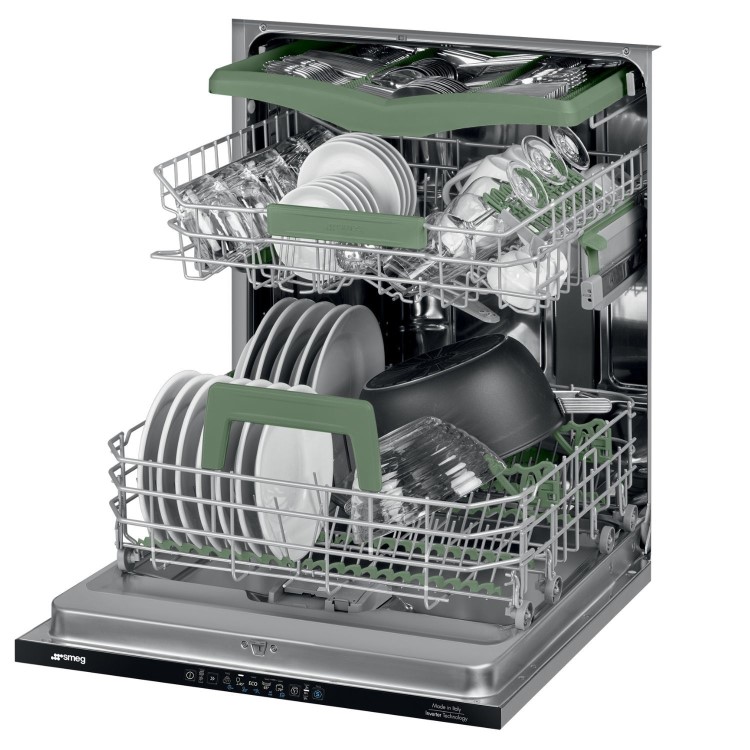 Smeg Integrated Dishwasher - Dry Assist+ C-Rated Black Control Panel