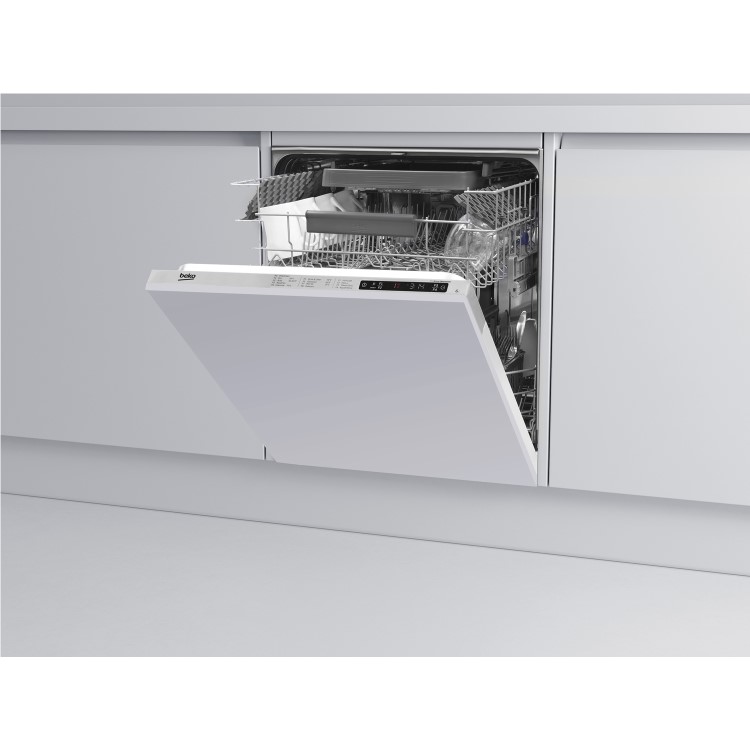 GRADE A1 - BEKO DIN28320 EcoSmart 13 Place Fully Integrated Dishwasher With Cutlery Tray