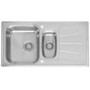 GRADE A2 - Reginox DIPLOMAT1.5 1.5 Bowl Reversible Inset Stainless Steel Sink With Colander