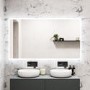 ONLY OPENED - Rectangular LED Bathroom Mirror with Bluetooth & Shaver Socket 1400 x 800mm - Divine