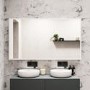 ONLY OPENED - Rectangular LED Bathroom Mirror with Bluetooth & Shaver Socket 1400 x 800mm - Divine