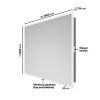 Rectangular LED Heated Bathroom Mirror with Bluetooth &amp; Shaver Socket 1400 x 800mm - Divine