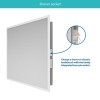 Rectangular LED Heated Bathroom Mirror with Bluetooth &amp; Shaver Socket 1400 x 800mm - Divine