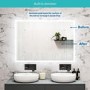 ONLY OPENED - Rectangular LED Bathroom Mirror with Bluetooth & Shaver Socket 1400 x 800mm - Divine