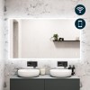 Rectangular LED Heated Bathroom Mirror with Bluetooth &amp; Shaver Socket 1400 x 800mm - Divine