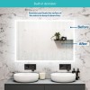 Rectangular LED Heated Bathroom Mirror with Bluetooth &amp; Shaver Socket 1400 x 800mm - Divine