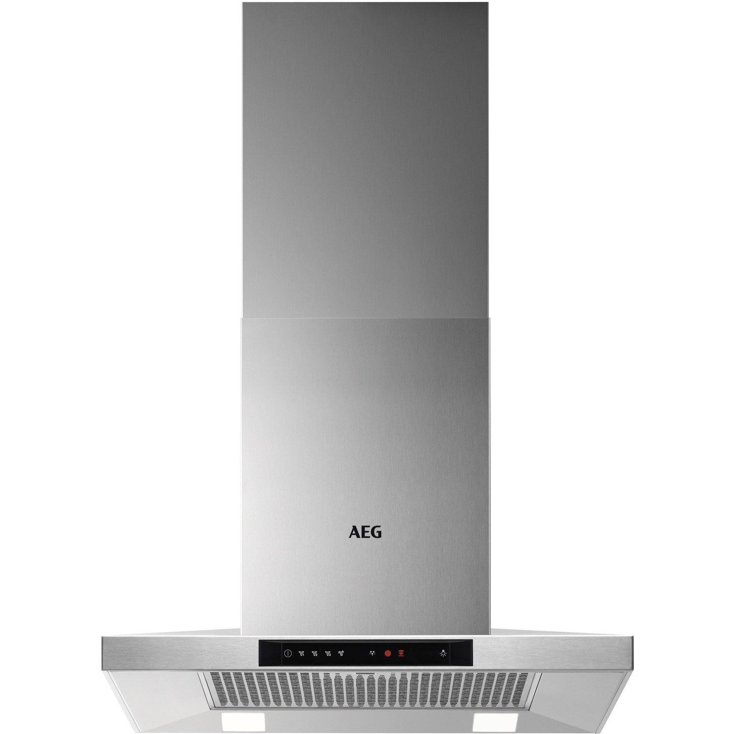 AEG 60cm Pyramid Chimney Cooker Hood with Touch Controls - Stainless Steel