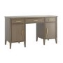 Dark Wood Office Desk with Drawers - Delilah