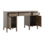 Dark Wood Office Desk with Drawers - Delilah