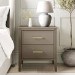Dark Wood 2 Drawer Bedside Table - Delilah