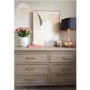 Wide Dark Wood Chest of 6 Drawers - Delilah