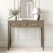 Dark Wood Dressing Table with 2 Drawers - Delilah