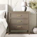 A1/DLH019 ONLY OPENED - Dark Wood Chest of 3 Drawers - Delilah
