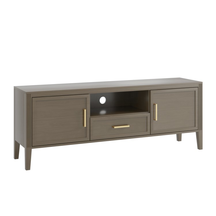 Large Dark Wooden TV Stand with Storage - TV's up to 65" - Delilah