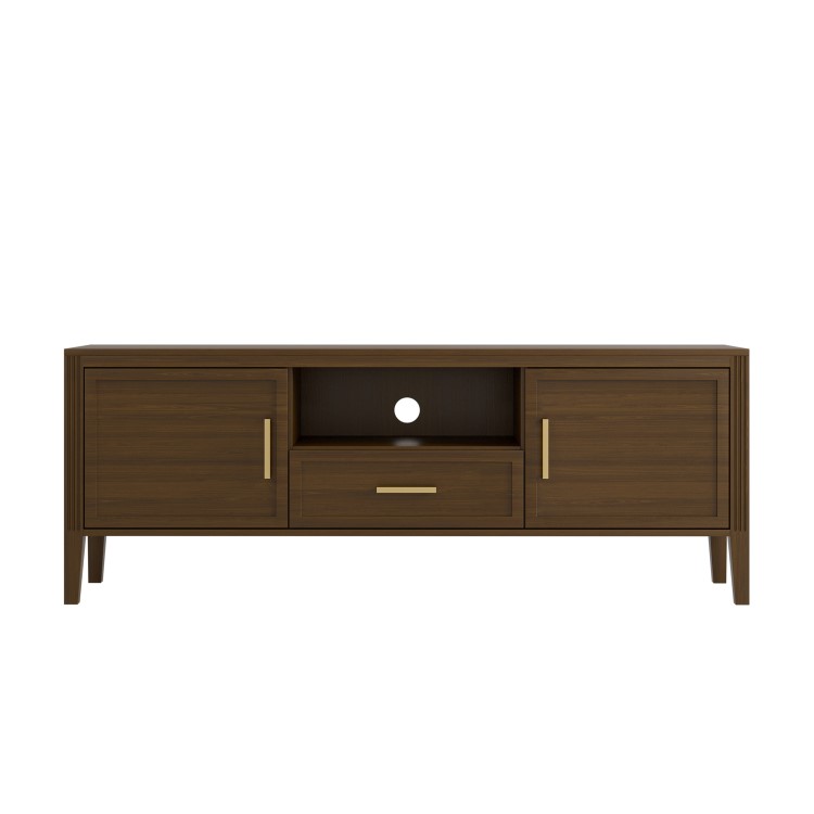 Large Walnut TV Stand with Storage - TV's up to 65" - Delilah