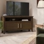 Corner Walnut TV Stand with Storage - TV's up to 43" - Delilah