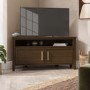 Corner Walnut TV Stand with Storage - TV's up to 43" - Delilah