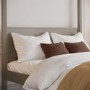 King Size Four Poster Bed Frame in Dark Wood - Delilah